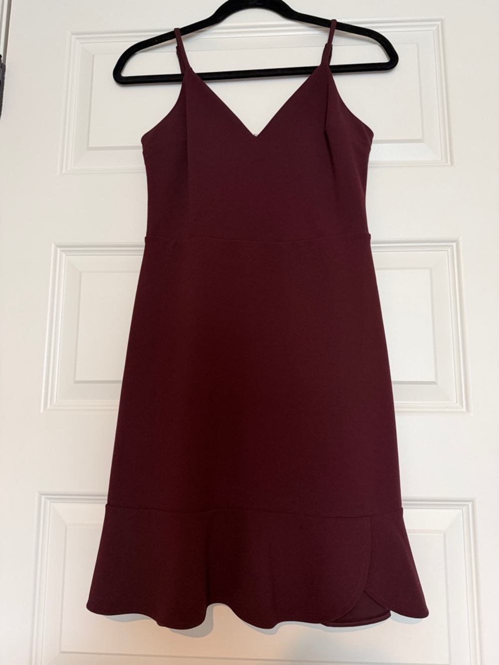 Express Maroon Spaghetti Strap Mini Dress
